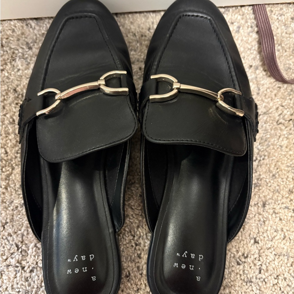 A New Day Elegant Black Slip-On Loafers